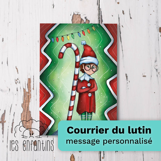 Carte postale du lutin | Message 100 % personnalisé