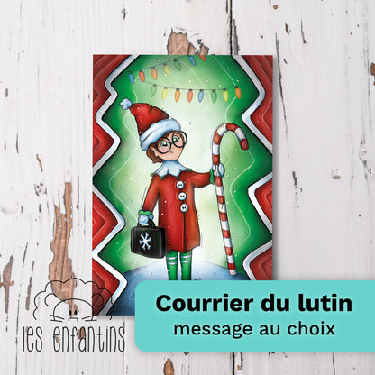 Carte postale du lutin | Message au choix