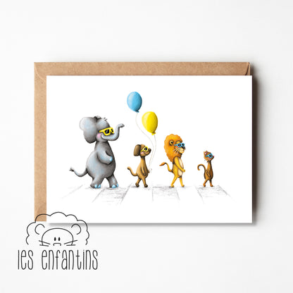 Pack de 5 cartes de souhaits | Les cartoons