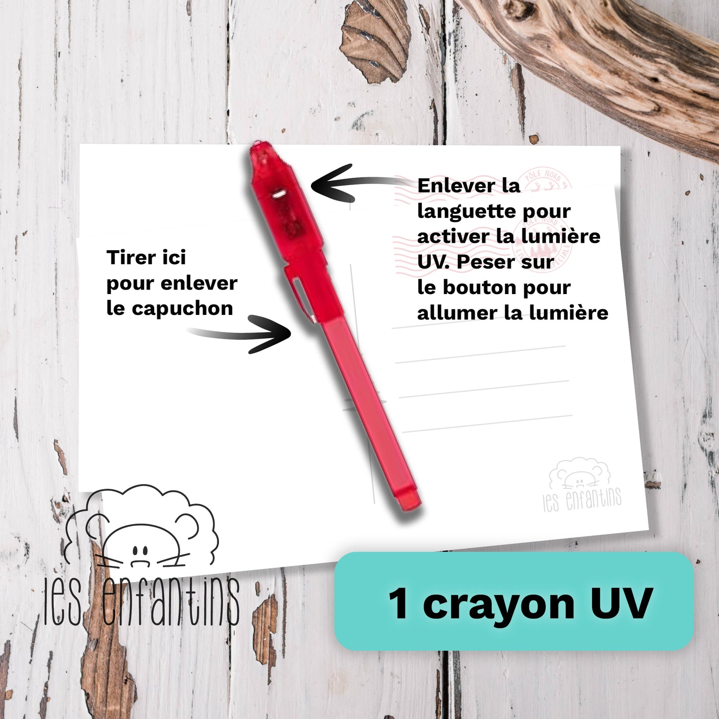 10 Cartes postales Top secret et Crayon magique UV